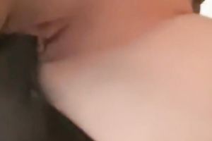 Sexy blondie appears to be to be obsessed with her lover's dark dick