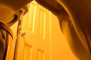 My hidden webcam in the baths catches my girlfriend