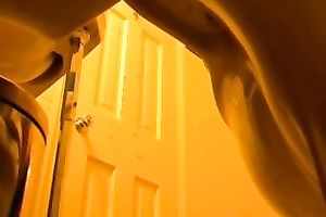 My hidden webcam in the baths catches my girlfriend