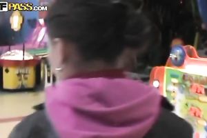 Amateur Russian legal age teenager Ksenia rides her BF's ramrod and fucks from behind