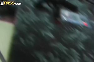 Amateur Russian legal age teenager Ksenia rides her BF's ramrod and fucks from behind