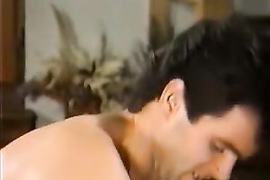 Horny retro floosie acquires her holes double permeated