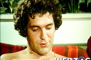 Retro foursome sex episode with 2 couples banging in a living room