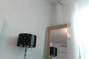 Smoking sexy slut with large love bubbles rubs her wet cooter