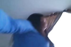 My long-haired ex GF shows her large melons and bald fur pie for the livecam