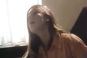 Bound fellow gets drilled by 2 cock-hungry whores indoors