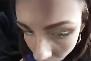 VIP redhead prostitute in fur coat gives me head in car