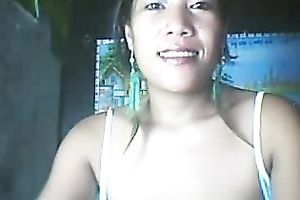 26 year old Filipino playgirl is showing off her large swollen nippples