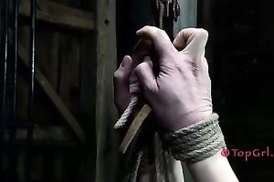 Ridiculously excited redhead is gagged and punished like not ever in advance of