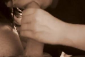 Chubby white brunette punk floozy blows my meaty penis