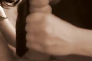 Chubby white brunette punk floozy blows my meaty penis