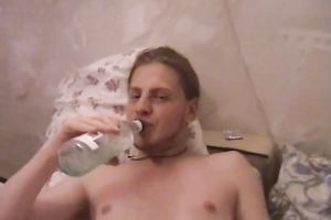 Amazing after party celebration filmed on non-professional movie scene