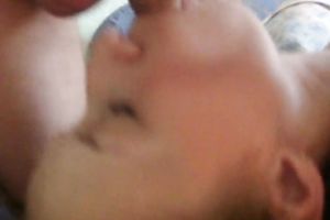 Skinny redhead undresses and shows her blow job skills to her BF