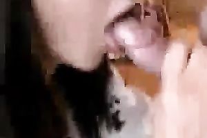 Beautiful milf honey gives me gentle softcore oral-service