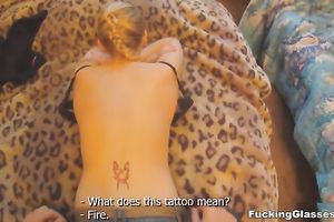 Amateur blonde hussy sucks a cock and receives her love tunnel group-fucked unfathomable