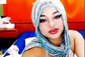 Webcam solo with an Arab hussy masturbating her shaggy bawdy cleft
