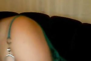 Joyful big beautiful woman dark brown chick plays with her privates on webcam