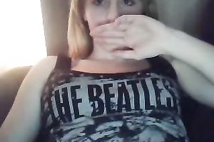 Beautiful blond legal age teenager undressed on livecam reams her pussy