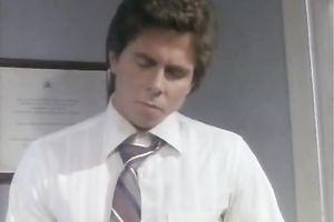 Two nice-looking office sluts sucking and sharing a dong