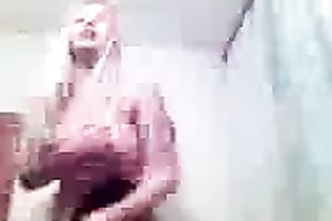 Awesome blond wife shows her glamorous body in homemade solo video