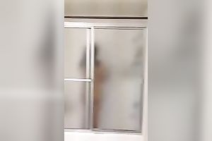 Spying on my worthwhile looking girlfriend taking shower