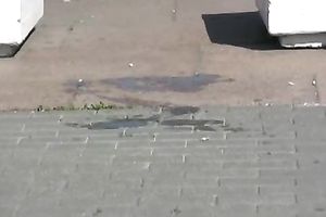 Brunette Russian hottie in red panties acquires soaked and walks in public