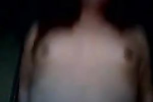 Chubby dark brown slut with tiny milk cans insatiably rides my pecker