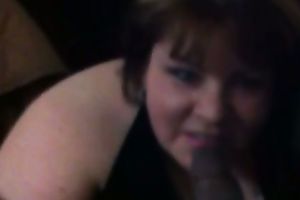 Depraved big beautiful woman feels happy to engulf my BBC in POV video