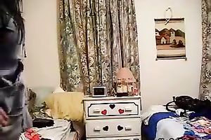 Horny and obscene doxy with precious arse dances disrobe in her room