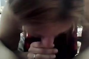 Stunning POV movie scene with me working on my hubby's penis