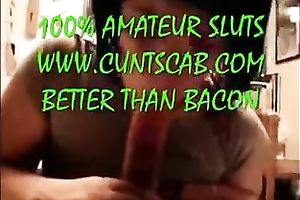 Lewd dark brown drives me mad with a fellatio and cook jerking combo