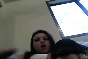 Hot legal age teenager hottie with a sex toy having joy on cam