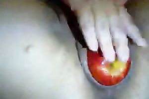 My big O lust horny white wife has her own way of finding joy in food