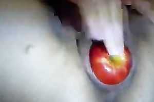 My big O lust horny white wife has her own way of finding joy in food