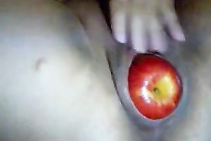 My big O lust horny white wife has her own way of finding joy in food