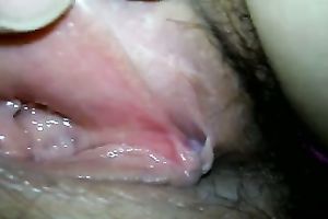 Stunning close up view of my bride's constricted pleasant pussy