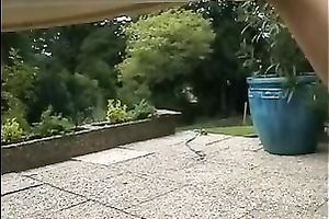 Mature black cock sluts is outside feeling perverted undressed on camera