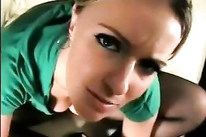 My blonde husband gives me a hand and lets me cum on her shoes
