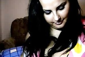 My appealing girlfriend with large succulent breasts can't live without masturbating