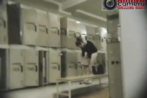 Locker room is the superlatively good place to spy on wicked women