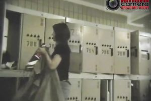 Locker room is the superlatively good place to spy on wicked women