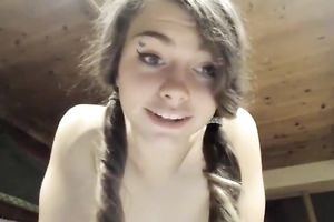 Shameless coed shows off her wel-matured mounds