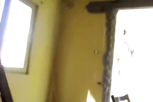 Awesome dark brown takes a ride on her BF's penis after engulfing it