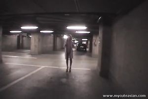 Hot Asian cheating wife shows her body to a dude and lets him finger her muff
