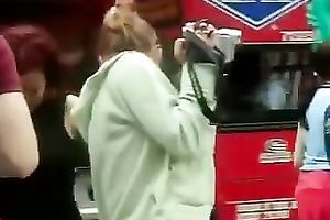 Busty cutie wearing a hot top acquires caught on my hidden webcam