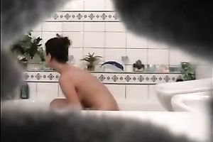 Hidden livecam clip with my paramour jerking off her fine body in the shower