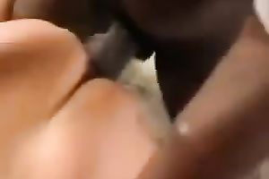 Two dark studs stretching my slender white black cock sluts in the bed