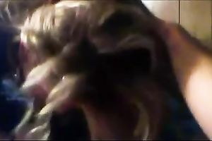 My golden-haired paramour sucks my weiner and doesn't desire to pause