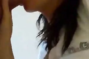 Busty legal age teenager slut sucked my cock in her bedroom for ejaculation