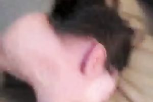 My brunette hair fuckbuddy drives me avid with a deepthroat oral job